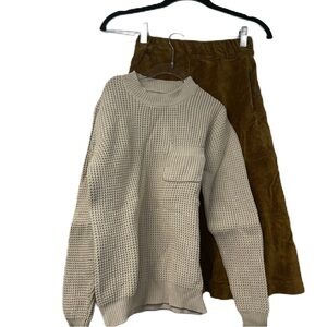 Pastel girls sz 10 winter bundle oversized sweater ribbed tiered skirt classic